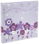 Pioneer Photo Albums EV-246/LB 200 Pocket Printed Lavender Blooms Design Photo Album for 4 by 6-Inch Prints , Black