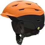 Smith Optics Level MIPS Men's Snow Helmet - Matte Mandarin/Black, Small