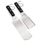 Anmarko Grill Spatula Set - Long Metal Spatula Spatula - Griddle Scraper and Pancake Flipper or Pizza Spatula - Offset Spatula - Stainless Steel Utensil Great for BBQ Grill Flat Top