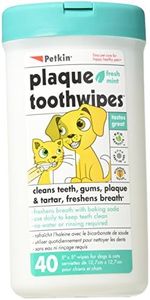 Petkin Pet Toothwipes, 40 Count