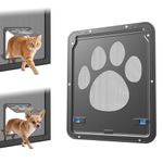 PETLESO Dog Screen Door - Lockable Pet Screen Door Doggie Door for Screen Easy Install Pet Door for Doggy and Cat