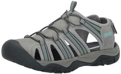 Khombu Women's Rosia Sandal, Grey/Mint, 4.5 UK