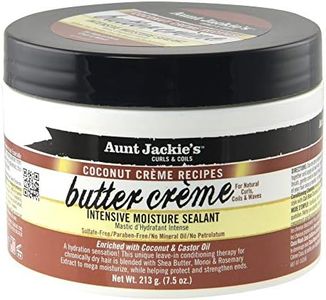 Aunt Jackie's Coconut Crème Recipes Butter Crème Intensive Moisture Sealant, Leave-In Conditioning Therapy for Dry Hair, 7.5 oz