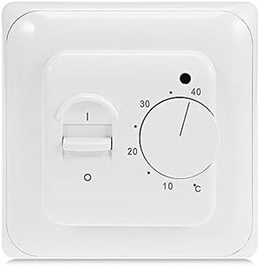 KETOTEK Manuel Thermostat d'ambiance Chauffage au Sol Electrique avec sonde AC 220V 16A, Régulateur de Thermostat Plancher Chauffant Mécanique