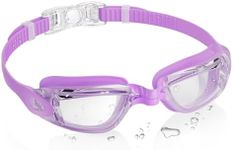Aegend Swim Goggles, Swimming Goggles No Leaking Full Protection Adult Men Women Youth-Clear Purple