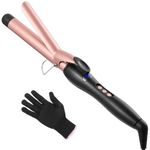 Curling Iron 25mm, Haglater Hair Curler Quick Heating Curling Wand for Long Hair, Ceramic Barrel Curling Tongs with Adjustable Temperature 80-230°C