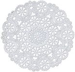 Royal Consumer Medallion Lace Round Paper Doilies, 10-Inch, Pack of 12 (B23005), White