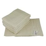 MuslinZ 6 Pack Prefold Unbleached Organic Cotton Muslin Cloth Nappies (Size 1) Newborn