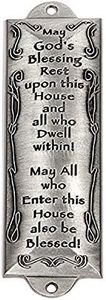 Bless This House Pewter Mezuzah Plaque