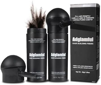 Adglamful 2PCS Hair Fibers for Thinning Hair, Hair Building Fibers Spray with Spray Applicator, Undetectable & Long-lasting, Instant Hair Coverage for Men & Women (Medium Brown, 30g*2)