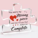 Yimofy Gifts for Him or Her Puzzle Acrylic Plaque Valentines Day Gifts for Girlfriend Boyfriend Wife Husband, Romantic Anniversary Birthday Ideas for Your Lover