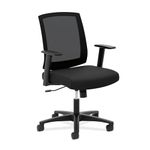 basyx by HON Mesh Task Chair - Mid-Back Office Chair, Black (HVL511)