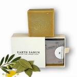 Earth Sabun Daphne Olive Oil Soap Bar – 40% Laurel Oil, 100% Natural Handmade Turkish Laurel Soap – Cold-Pressed Vegan Cleanser for Face, Body & Hair – 90g
