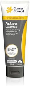 Cancer Council Active SPF50+ Daily Sunscreen Lotion 110ml - Dry-Touch, Matte Finish, Lightweight, Non-Greasy, Water-Resistant for Sports, Golf, Tennis