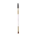 docolor Duo Eyebrow Brush by DocolorProfessional Angled Eye Brow Brush and Spoolie Brush - White