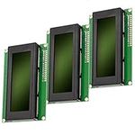 AZDelivery Compatible with HD44780 2004 4x20 Serial LCD Black Character Green Backlight Display Board 3.3V 5V Compatible with Arduino and Raspberry Pi Including E-book! (Pack of 3)