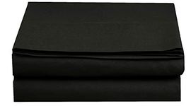 Elegant Comfort Premium Hotel Quality 1-Piece Flat Sheet, Luxury & Softest 1500 Thread Count Egyptian Quality Bedding Flat Sheet, Wrinkle, Stain and Fade Resistant, King-Black