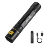 Alonefire SV003 10W 365nm UV Flashlight Portable Rechargeable Blacklight Flashlight Scorpion for Pet Urine Detector Mineral with Aluminum Case, Charger, 18650 Battery Included