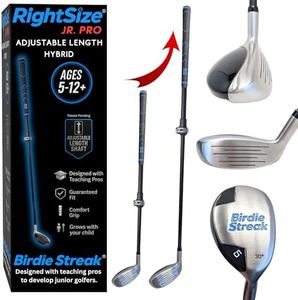 RightSize Junior Pro Series Kids Golf Clubs by Birdie Streak, Adjustable Length Golf Clubs for Ages 5–12 (Right Hand Set)