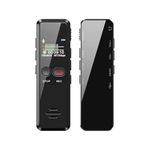 Liebssen Digital Voice Recorder with Playback, Enhanced Audio Dictaphone with One Touch, 8G 1536Kbps HD Recording Noise Reduction USB Charge MP3 Player Recorder for Lecture Interview Meeting (64, GB)