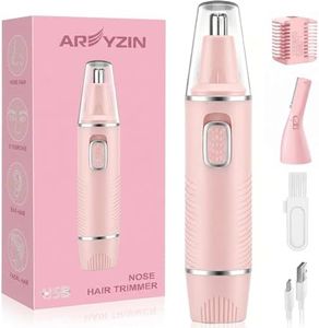 Nose Hair Trimmer for Women,USB Rechargeable Ear and Nose Trimmer,2026 Professiona 2 in 1 Painless Eyebrow & Facial Hair Trimmer Remover,IPX7 Waterproof,Portable Nasal Hair Clipper,Dual-Edge Blades