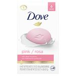 Dove Beauty Bar for Softer Skin Pink More Moisturizing Than Bar Soap 3.75 oz 6 Bars