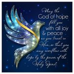 Christian Christmas cards, pack of 10 - Dove of Hope Christmas cards pack with Bible verse Romans 15:13 inside these religious Christmas cards, by Just Cards Direct