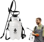 EDOU Direct Pump Pressure Sprayer - Pressurized Lawn and Garden Water Spray Bottle with Adjustable Nozzle - Portable and Handheld Sprayer - Translucent Bottle for Water Level Control