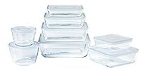 Pyrex Cook & Freeze - Set of 4 Rectangular Boxes with Lid - Borosilicate glass - Ideal for freezing and Meal prep - Made in France