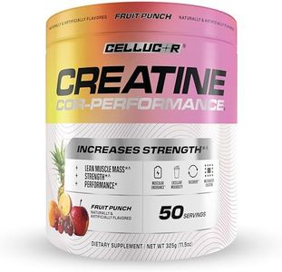 Cellucor Creatine Powder, Fruit Punch Flavor - Increases Strength, Lean Muscle Mass & Endurance, Micronized Creatine for Fast Absorption, 5g Creatine per Serving, 50 Servings