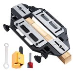 Aluminum Door Hinge Jig, Woodworking Hole Opener Slotting Locator, Slotting Locator, Suitable for Door Lock Installation and Router Jig