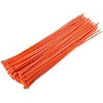 Bolt Dropper Zip Ties - 12-Inch Orange Heavy Duty Cable Ties - Self-Locking Nylon Wire Ties - Weather-Resistant Zip Tie for Organizing and Securing Cables or Various Items - Pack of 100