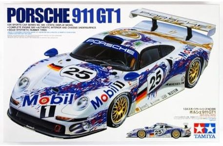 Tamiya 300024186 Porsche 24186 1:24 911 GT1 Lemans `96 Workshop, Model, Plastic, Assembly Kit, Detailed Replica, Mittel