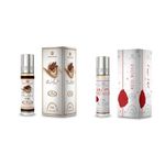 AL, Rehab Attar Fresh, Oil 6ml Each, With Easy Apply. (Choco Musk with Red Rose Musk)