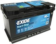 Exide EK800 Stop Start 12V 80Ah 800A TYPE 115 AGM VRLA Car Battery - No Spill - 3 Years Warranty (Please check size before buying)