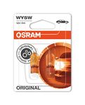 OSRAM ORIGINAL WY5W Halogen Signal Lamp, Turn Indicator Bulb, 2827NA, 12V, Amber, Double Blister 2 lamps