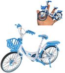 Bestie toys Showpeice 1:10 Scale Toy-Miniature Die-Cast Zinc-Alloy Hybrid Toy Bicyle Fully Working Model with Shock Absorbers【Pack of 1】【Colors as Per Stock】 (Basket Cycle)