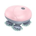 ORIA Electric Pet Massager, Handheld Head Massager with 96 Silicone Contact, 3 Kneading Modes, IPX6 Waterproof, Portable Cordless Cat Massager for Pet Head and Back, Perfect for Dogs and Cats, Pink