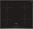 Bosch Pie651Bb1E,60Cm 4 Zone Ind Glass Ceramic Hob, Black