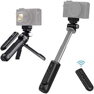 SmallRig SR-RG1 Extendable Wireless Camera Shooting Grip, Tripod Selfie Stick for Sony ZV-1 II/ZV-E1 / ZV-1F / ZV-E10, RX100 VII, A6600, A6400, for Canon M50, G7X III, Photo/Video, YouTube - 3326