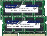 Timetec Hynix IC 8GB Kit (2x4GB) DDR3L 1600MHz PC3-12800 Unbuffered Non-ECC 1.35V CL11 2Rx8 Dual Rank 204 Pin SODIMM Laptop Notebook Computer Memory RAM Module Upgrade