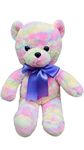 HUG 'n' FEEL SOFT TOYS Super Soft Stuffed Teddy Bear Plush Toy Teddy Bear Cuddly Baby Soft Toy for Girls Birthday Gift Items (60 cm) Rainbow Teddy
