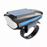 Outdazzle Solar & USB Rechargeable (Both Options)- Cycle Light - (3 Modes) Cycle Light and Horn | Cycle LED Front Light | Cycle Headlight | Cycle Bell (Color May Vary)- Charge with Sun Light