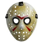 Costume Prop Horror Hockey Mask Halloween Myers (Adult (One Size), Black Eyes)