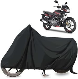 Autofy Glory 100% (Tested) Waterproof Bike Cover - Dust & UV Proof Bike Body Cover with Waterproof Taping Along The Stitches for All Two Wheeler Bikes Upto Pulsar 180cc Size - Black