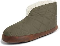 Dearfoams Men's Original Nylon Warm Up Bootie Slipper, Loden, Large