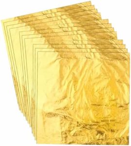 Gold Leaf Sheets for Art, 200 Pcs Gold Foil Sheets for Painting, Resin, Gilding, Nails, DIY Greeting Card, Gold Foil Sheets for Crafts, Rock Painting, Bronzing, Gold Leaf Sheet- 5.5x5.5in