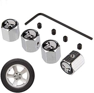 EQLEF® 8 Piezas Antirrobo cráneo del neumático del neumático de Rueda de Coche Auto Tapas Válvulas de Polvo proceden de la Cubierta