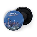 dhcrafts Fridge Magnet Multicolor Famous Tourist Place Seattle United States Glossy Finish Design Pack of 1