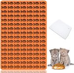 Amyandone Cat Treat Molds, 112 Cavities Mini Fish Shape Silicone Mold for Baking Pet Treats/Biscuits/Snacks for Cat, Dog or Kids as Awards, Food-Grade Fish Mold for Candy/Chocolate (with a Scraper)